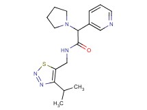 N-[(4-isopropyl-1,2,3-thiadiazol-5-yl)methyl]-2-pyridin-3-yl-2-pyrrolidin-1-ylacetamide