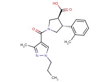 (3S*,4R*)-4-(2-methylphenyl)-1-[(3-methyl-1-propyl-1H-pyrazol-4-yl)carbonyl]pyrrolidine-3-carboxylic acid