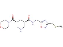 (3R*,5S*)-N-({3-[(methylthio)methyl]-1,2,4-oxadiazol-5-yl}methyl)-5-(morpholin-4-ylcarbonyl)piperidine-3-carboxamide