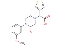 [4-(3-methoxyphenyl)-3-oxopiperazin-1-yl](3-thienyl)acetic acid