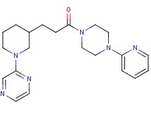 2-(3-{3-oxo-3-[4-(2-pyridinyl)-1-piperazinyl]propyl}-1-piperidinyl)pyrazine
