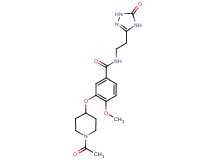 3-[(1-acetylpiperidin-4-yl)oxy]-4-methoxy-N-[2-(5-oxo-4,5-dihydro-1H-1,2,4-triazol-3-yl)ethyl]benzamide