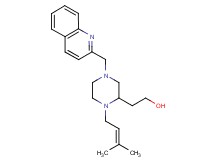 2-[1-(3-methyl-2-buten-1-yl)-4-(2-quinolinylmethyl)-2-piperazinyl]ethanol