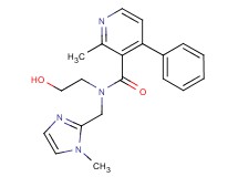 N-(2-hydroxyethyl)-2-methyl-N-[(1-methyl-1H-imidazol-2-yl)methyl]-4-phenylnicotinamide