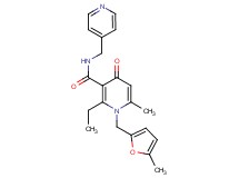 2-ethyl-6-methyl-1-[(5-methyl-2-furyl)methyl]-4-oxo-N-(4-pyridinylmethyl)-1,4-dihydro-3-pyridinecarboxamide
