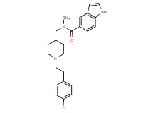 N-({1-[2-(4-fluorophenyl)ethyl]-4-piperidinyl}methyl)-N-methyl-1H-indole-5-carboxamide