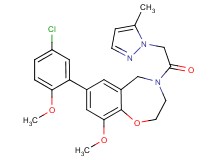 7-(5-chloro-2-methoxyphenyl)-9-methoxy-4-[(5-methyl-1H-pyrazol-1-yl)acetyl]-2,3,4,5-tetrahydro-1,4-benzoxazepine