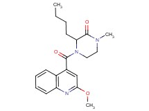 3-butyl-4-[(2-methoxy-4-quinolinyl)carbonyl]-1-methyl-2-piperazinone