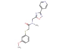 2-[(3-methoxyphenyl)thio]-N-methyl-N-{[3-(4-pyridinyl)-1,2,4-oxadiazol-5-yl]methyl}acetamide