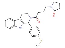 1-(4-{1-[4-(methylthio)phenyl]-1,3,4,9-tetrahydro-2H-beta-carbolin-2-yl}-4-oxobutyl)-2-pyrrolidinone