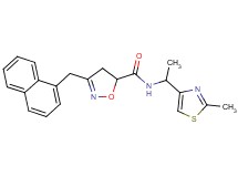 N-[1-(2-methyl-1,3-thiazol-4-yl)ethyl]-3-(1-naphthylmethyl)-4,5-dihydro-5-isoxazolecarboxamide