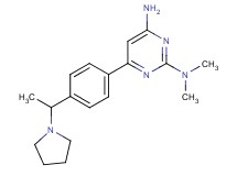 N~2~,N~2~-dimethyl-6-[4-(1-pyrrolidin-1-ylethyl)phenyl]pyrimidine-2,4-diamine