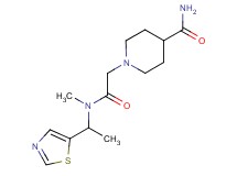 1-(2-{methyl[1-(1,3-thiazol-5-yl)ethyl]amino}-2-oxoethyl)-4-piperidinecarboxamide
