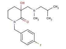 1-(4-fluorobenzyl)-3-hydroxy-3-{[isobutyl(methyl)amino]methyl}-2-piperidinone