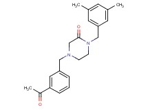 4-(3-acetylbenzyl)-1-(3,5-dimethylbenzyl)-2-piperazinone