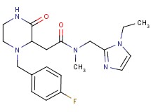 N-[(1-ethyl-1H-imidazol-2-yl)methyl]-2-[1-(4-fluorobenzyl)-3-oxo-2-piperazinyl]-N-methylacetamide