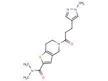 N,N-dimethyl-5-[3-(1-methyl-1H-pyrazol-4-yl)propanoyl]-4,5,6,7-tetrahydrothieno[3,2-c]pyridine-2-carboxamide