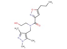 N-(2-hydroxyethyl)-5-propyl-N-[(1,3,5-trimethyl-1H-pyrazol-4-yl)methyl]-3-isoxazolecarboxamide