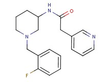 N-[1-(2-fluorobenzyl)-3-piperidinyl]-2-(3-pyridinyl)acetamide