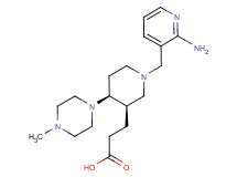 3-[(3R*,4S*)-1-[(2-aminopyridin-3-yl)methyl]-4-(4-methylpiperazin-1-yl)piperidin-3-yl]propanoic acid