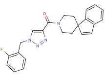 1'-{[1-(2-fluorobenzyl)-1H-1,2,3-triazol-4-yl]carbonyl}spiro[indene-1,4'-piperidine]