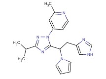 4-{5-[2-(1H-imidazol-4-yl)-1-(1H-pyrrol-1-yl)ethyl]-3-isopropyl-1H-1,2,4-triazol-1-yl}-2-methylpyridine