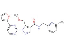 1-[4-(2-furyl)-2-pyrimidinyl]-5-(methoxymethyl)-N-[(6-methyl-2-pyridinyl)methyl]-1H-pyrazole-4-carboxamide