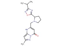 5-{[2-(3-isopropyl-1,2,4-oxadiazol-5-yl)-1-pyrrolidinyl]methyl}-2-methylpyrazolo[1,5-a]pyrimidin-7(4H)-one