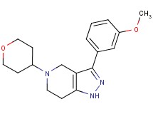 3-(3-methoxyphenyl)-5-(tetrahydro-2H-pyran-4-yl)-4,5,6,7-tetrahydro-1H-pyrazolo[4,3-c]pyridine