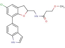 N-{[5-chloro-7-(1H-indol-5-yl)-2,3-dihydro-1-benzofuran-2-yl]methyl}-3-methoxypropanamide