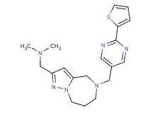 N,N-dimethyl-1-(5-{[2-(2-thienyl)-5-pyrimidinyl]methyl}-5,6,7,8-tetrahydro-4H-pyrazolo[1,5-a][1,4]diazepin-2-yl)methanamine
