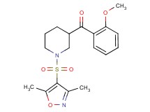 {1-[(3,5-dimethyl-4-isoxazolyl)sulfonyl]-3-piperidinyl}(2-methoxyphenyl)methanone