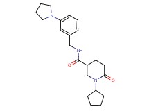 1-cyclopentyl-6-oxo-N-[3-(1-pyrrolidinyl)benzyl]-3-piperidinecarboxamide