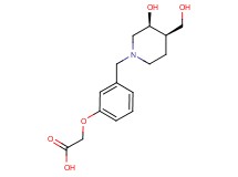 (3-{[(3S*,4R*)-3-hydroxy-4-(hydroxymethyl)-1-piperidinyl]methyl}phenoxy)acetic acid