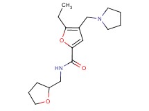 5-ethyl-4-(pyrrolidin-1-ylmethyl)-N-(tetrahydrofuran-2-ylmethyl)-2-furamide