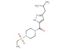 1-(ethylsulfonyl)-4-[(3-isobutyl-1H-pyrazol-5-yl)carbonyl]piperazine