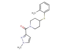 4-[(2-methylphenyl)thio]-1-[(1-methyl-1H-pyrazol-3-yl)carbonyl]piperidine