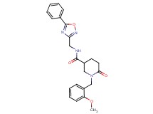 1-(2-methoxybenzyl)-6-oxo-N-[(5-phenyl-1,2,4-oxadiazol-3-yl)methyl]-3-piperidinecarboxamide