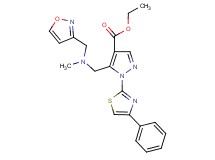 ethyl 5-{[(3-isoxazolylmethyl)(methyl)amino]methyl}-1-(4-phenyl-1,3-thiazol-2-yl)-1H-pyrazole-4-carboxylate