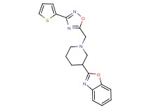 2-(1-{[3-(2-thienyl)-1,2,4-oxadiazol-5-yl]methyl}-3-piperidinyl)-1,3-benzoxazole