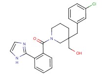 {3-(3-chlorobenzyl)-1-[2-(1H-imidazol-2-yl)benzoyl]-3-piperidinyl}methanol