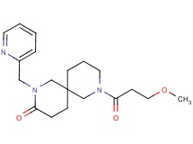 8-(3-methoxypropanoyl)-2-(2-pyridinylmethyl)-2,8-diazaspiro[5.5]undecan-3-one