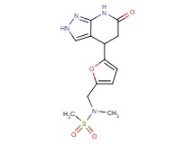 N-methyl-N-{[5-(6-oxo-4,5,6,7-tetrahydro-2H-pyrazolo[3,4-b]pyridin-4-yl)-2-furyl]methyl}methanesulfonamide