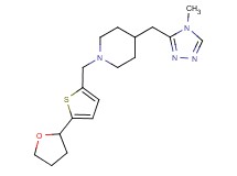 4-[(4-methyl-4H-1,2,4-triazol-3-yl)methyl]-1-{[5-(tetrahydrofuran-2-yl)-2-thienyl]methyl}piperidine