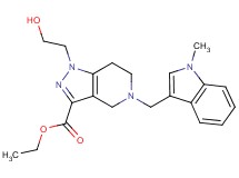 ethyl 1-(2-hydroxyethyl)-5-[(1-methyl-1H-indol-3-yl)methyl]-4,5,6,7-tetrahydro-1H-pyrazolo[4,3-c]pyridine-3-carboxylate