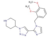 4-{4-[1-(2,3-dimethoxybenzyl)-1H-imidazol-2-yl]-1H-1,2,3-triazol-1-yl}piperidine hydrochloride