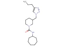 N-cycloheptyl-3-[(4-propyl-1H-1,2,3-triazol-1-yl)methyl]piperidine-1-carboxamide