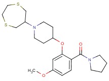 1-(1,4-dithiepan-6-yl)-4-[5-methoxy-2-(1-pyrrolidinylcarbonyl)phenoxy]piperidine