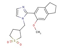 1-[(1,1-dioxidotetrahydro-3-thienyl)methyl]-2-(6-methoxy-2,3-dihydro-1H-inden-5-yl)-1H-imidazole