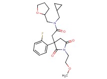 N-(cyclopropylmethyl)-2-[3-(2-fluorophenyl)-1-(2-methoxyethyl)-2,5-dioxo-3-pyrrolidinyl]-N-(tetrahydro-2-furanylmethyl)acetamide